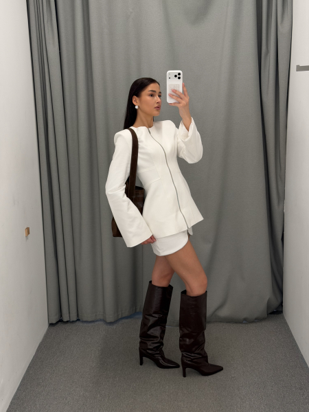 Юбка-баска Label .B, цвет: молочная,  купить онлайн