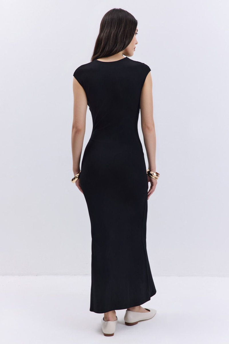 Платье из смесовой вискозы TOPTOP, цвет: Черный, TT.012.17239.900 купить онлайн