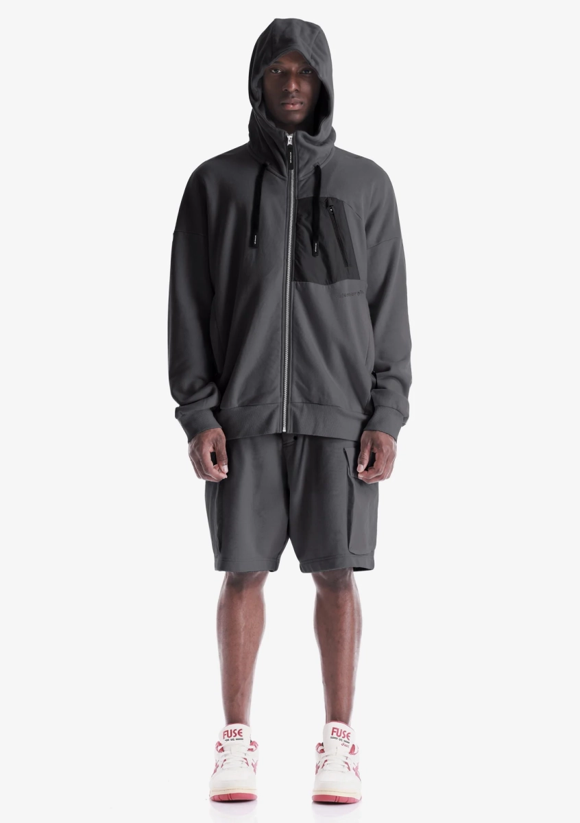 Худи на молнии KRAKATAU, цвет: темно-серый, Fu121-2 купить онлайн