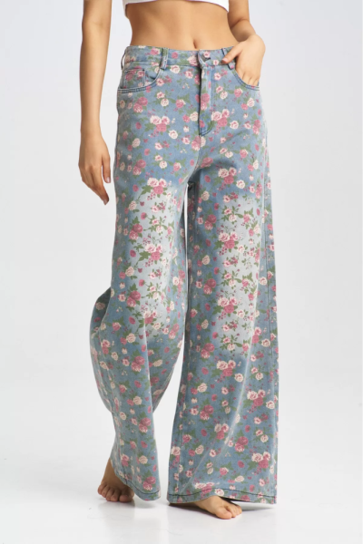 Джинсы Floral Blue