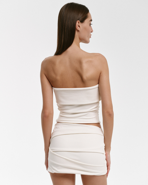Юбка Skirt with pleats cream Nue Nue, цвет: кремовый  купить онлайн