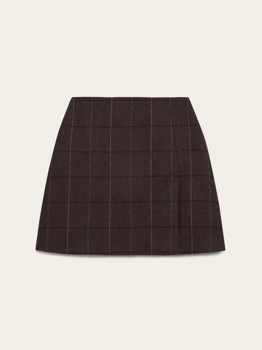 Юбка мини в клетку Chaika, цвет: коричневый, AW25SK01-145 купить онлайн