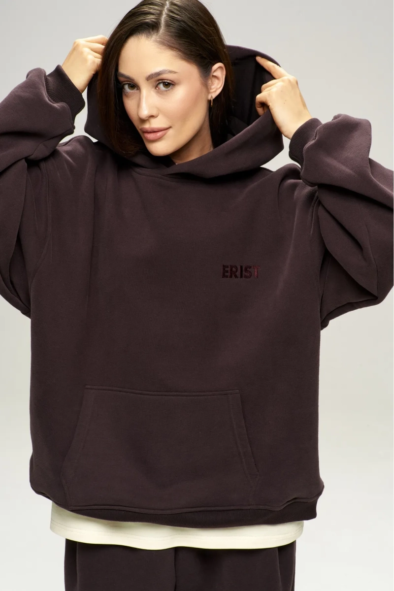 Худи с начесом Brown Erist store, цвет: коричневый, НФ-00003015 купить онлайн