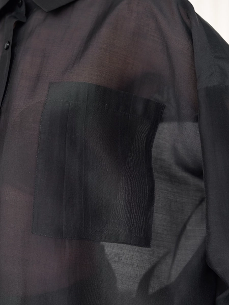 Блуза-рубашка воздушная I.B.W., цвет: Черный, BL030 купить онлайн