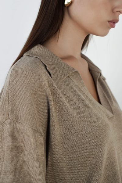 Поло из мериноса Y.SO, цвет: BEIGE,  купить онлайн