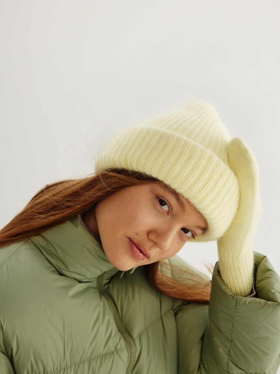 Варежки из ангоры Chaika, цвет: Светло-желтый VR-37 купить онлайн