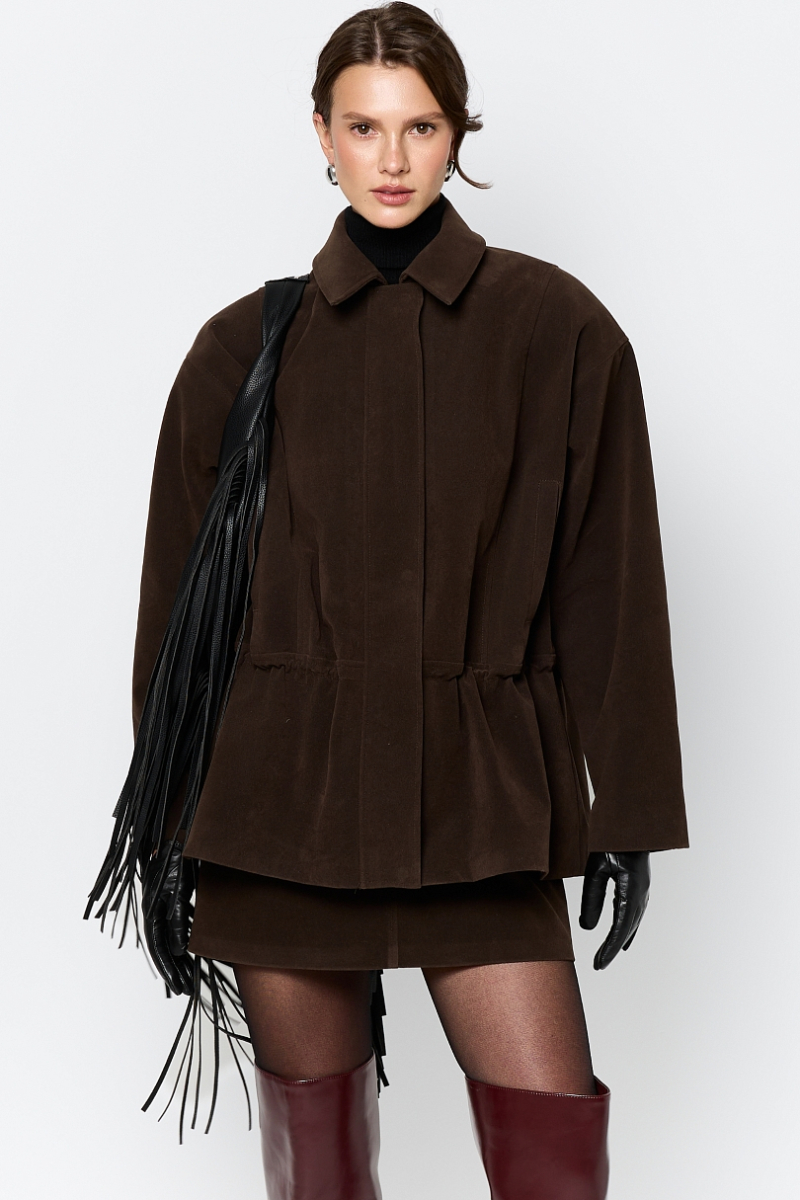 Парка из экозамши на молнии