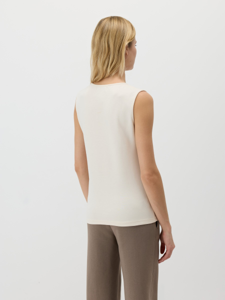 Топ с широкими бретелями из неофутера Conso, цвет: молочный,  купить онлайн