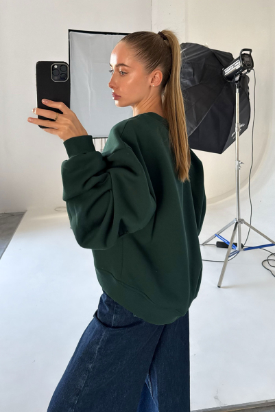 Свитшот Fleece DARK GREEN Label .B, цвет: dark green, Tp.02.4.360/3DGRN купить онлайн
