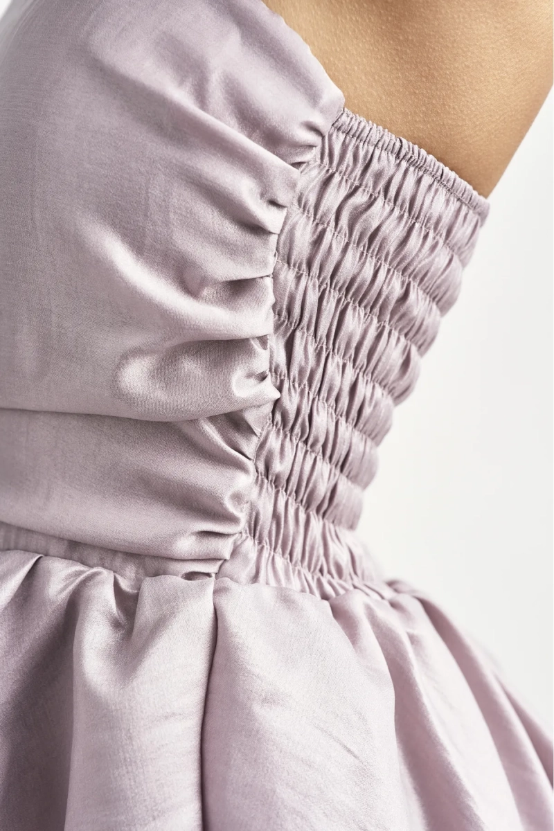 Топ-корсет с баской из органзы Erist store, цвет: сиреневый, НФ-00003440 купить онлайн