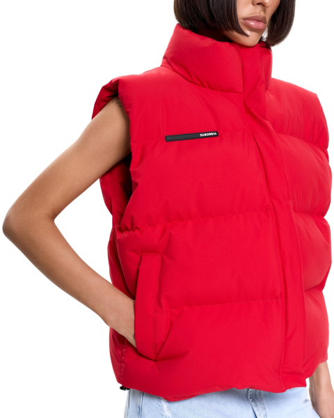 Жилет базовый мини Suborbia, цвет: красный, 006905 купить онлайн
