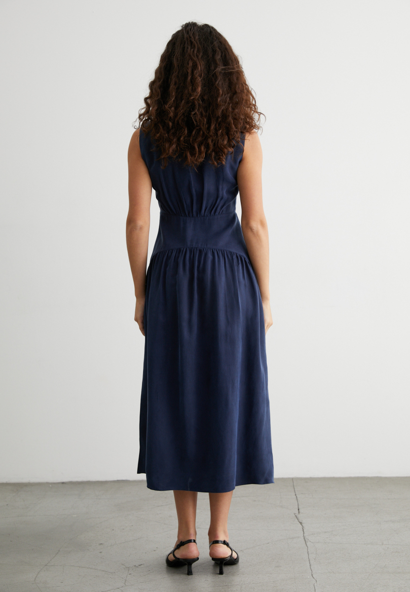 Платье со сборками Gina Marou, цвет: синий, Mar5_2604 купить онлайн