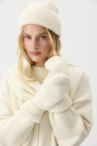 Варежки из шерсти мериноса Charmstore, цвет: ванильный 610-45298-113 купить онлайн