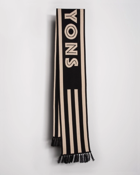 Шарф SKI YONS YONS, цвет: бежевый/черный YO-750 купить онлайн