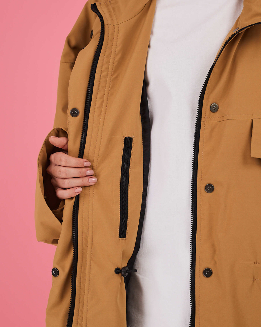 Куртка демисезонная с кулиской TABOO, цвет: горчица, KS05 купить онлайн