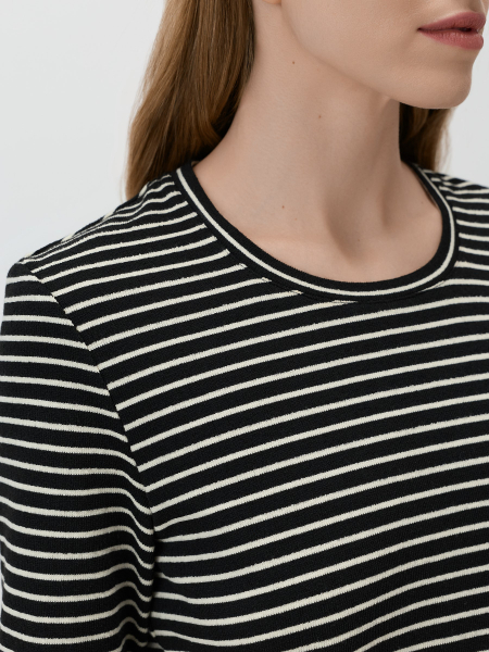 Прямая футболка букле Conso, цвет: мультиколор, PF 260440 - черный/молочный купить онлайн