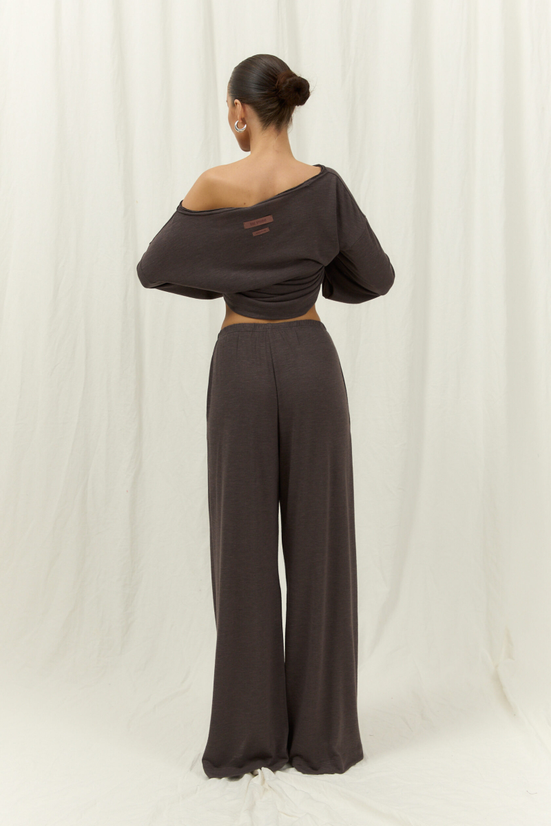 Брюки Палаццо Ramona ELASTIC, цвет: коричневый, 02297 со скидкой купить онлайн