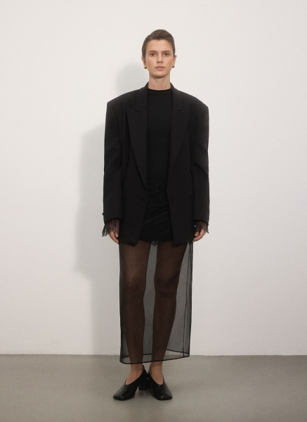 Юбка из органзы ALL WE NEED, цвет: Черный,  купить онлайн