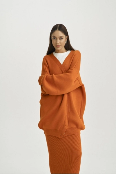 Кардиган Cotton Apricot Erist store, цвет: оранжевый, НФ-00001188 купить онлайн