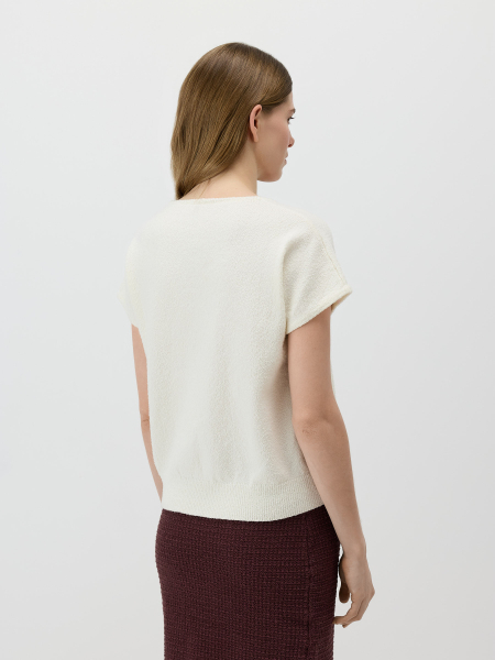 Джемпер с коротким рукавом Conso, цвет: молочный, KJS 260730 - молочный купить онлайн