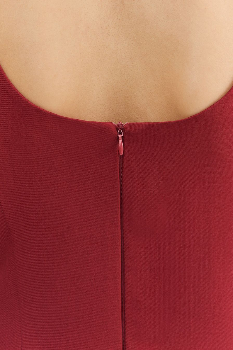 Платье с декоративными клапанами TOPTOP, цвет: красный, TT.010.16946.320.03891 купить онлайн