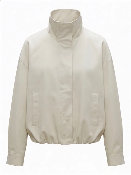 Хлопковый бомбер объемного кроя Marou, цвет: бежевый, Mar_26030203 купить онлайн