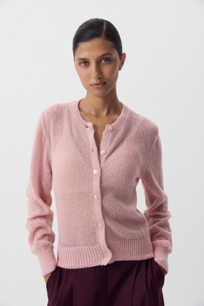 Кардиган с тонкой планкой Charmstore, цвет: розовый, 305-42085-221 купить онлайн