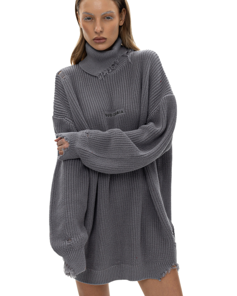 Свитер KNITTED с высоким воротом Suborbia, цвет: Graphite, 04288 купить онлайн