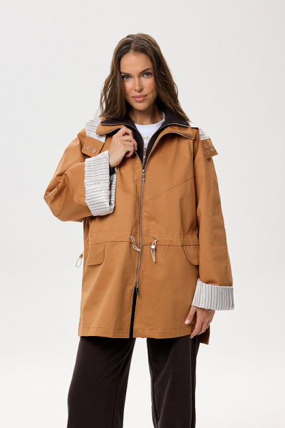 Парка с капюшоном ABDA, цвет: карамель, 832513403640 купить онлайн