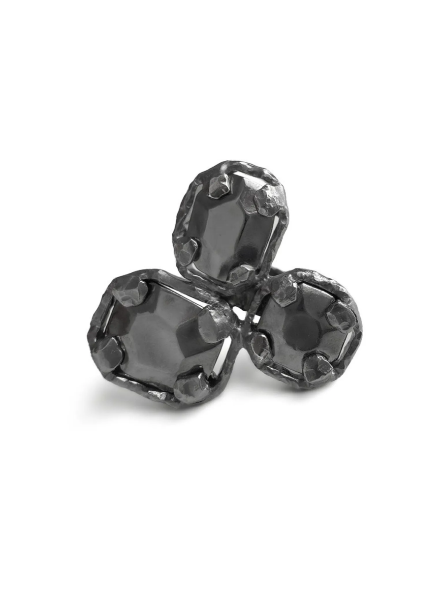 Серебряная серьга-кафф «Королева драмы»