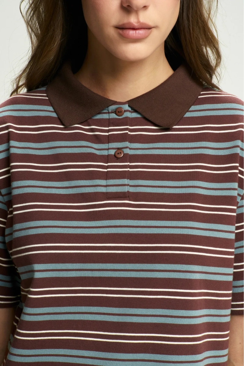Поло в полоску Brown Erist store, цвет: коричневый, НФ-00002677 купить онлайн