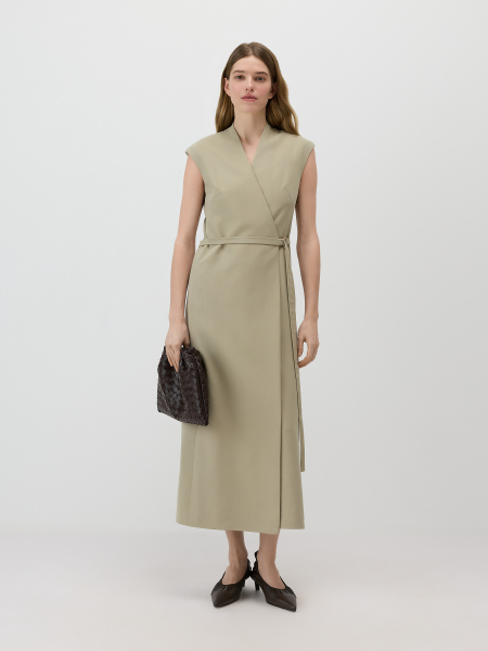 Платье из лиоцелла Conso, цвет: оливковый, PD 260439 - оливковый купить онлайн