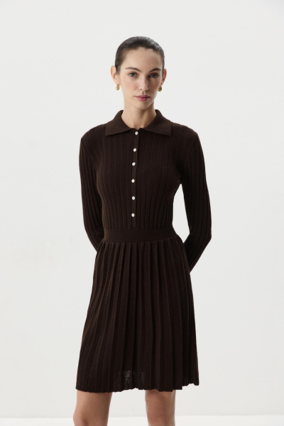 Платье-поло Charmstore, цвет: коричневый, 306-51198-551 купить онлайн