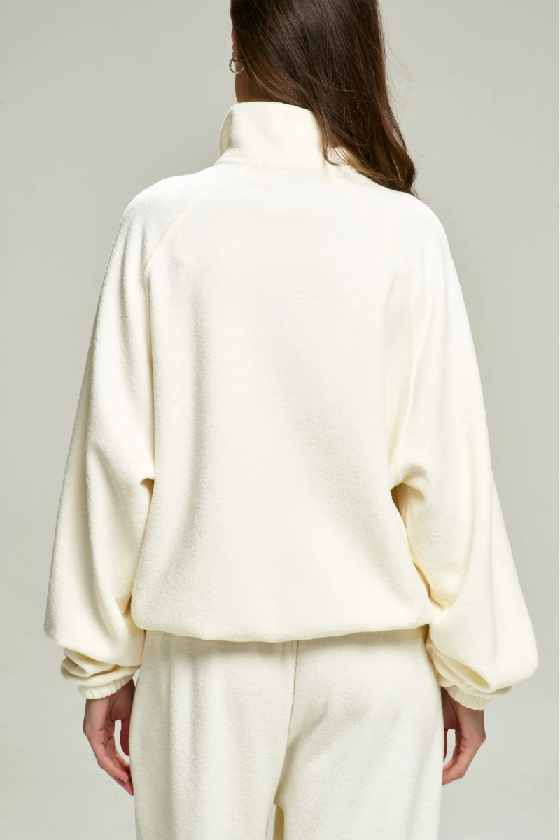 Анорак из плюша с начесом Milk Erist store, цвет: молочный, НФ-00002858 купить онлайн