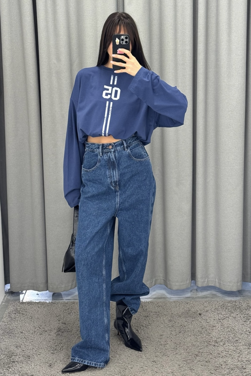 Лонгслив на кулисе 05 BLUE Label .B, цвет: blue, Tp.03.5.41.1025BL купить онлайн