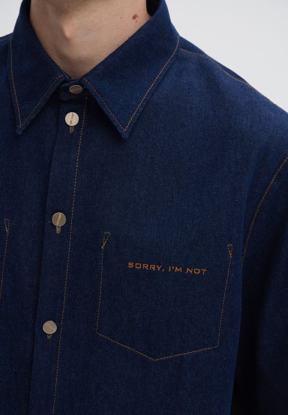 Рубашка RUSTY SHIRT SORRY, I’M NOT, цвет: синий,  купить онлайн
