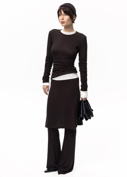 Брюки с юбкой ASYA SEMYONOVA, цвет: BROWN, 00-00002484 купить онлайн