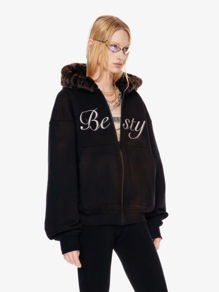 Худи на молнии с принтом POST POST SCRIPTUM, цвет: Черный, 1105.000.00.01.001 купить онлайн