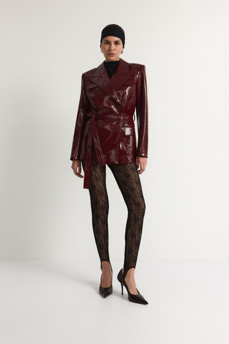 Пиджак из экокожи TOPTOP, цвет: Бордовый, TTS.060.18563.330 купить онлайн