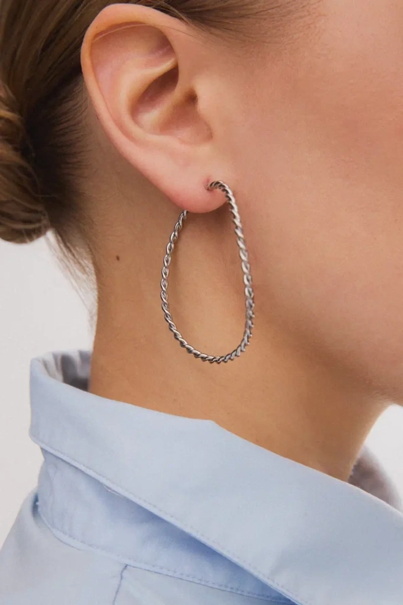 Серебряные серьги-косы мини SBLESKOM, цвет: серебро, 12220 купить онлайн