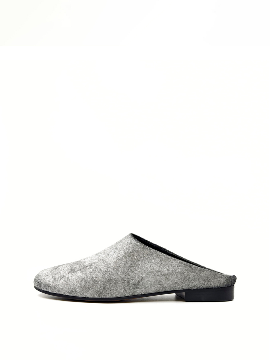 Мюли из натуральной кожи и меха