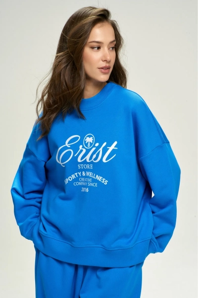 Свитшот Wellness Electric Blue Erist store, цвет: синий, НФ-00002806 купить онлайн