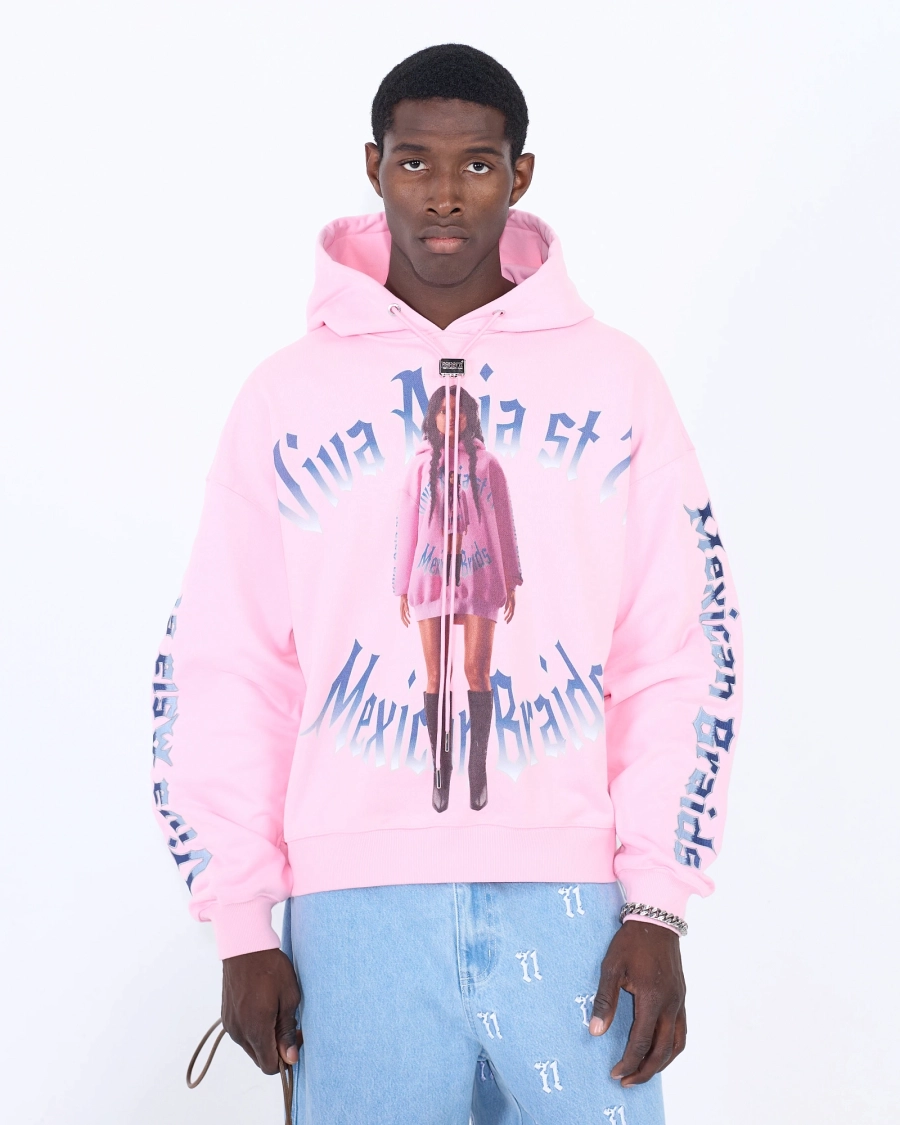 Худи MEXICAN BRAIDS PINK ASIA ST 71, цвет: розовый, Ast71.hood-braid-pink купить онлайн