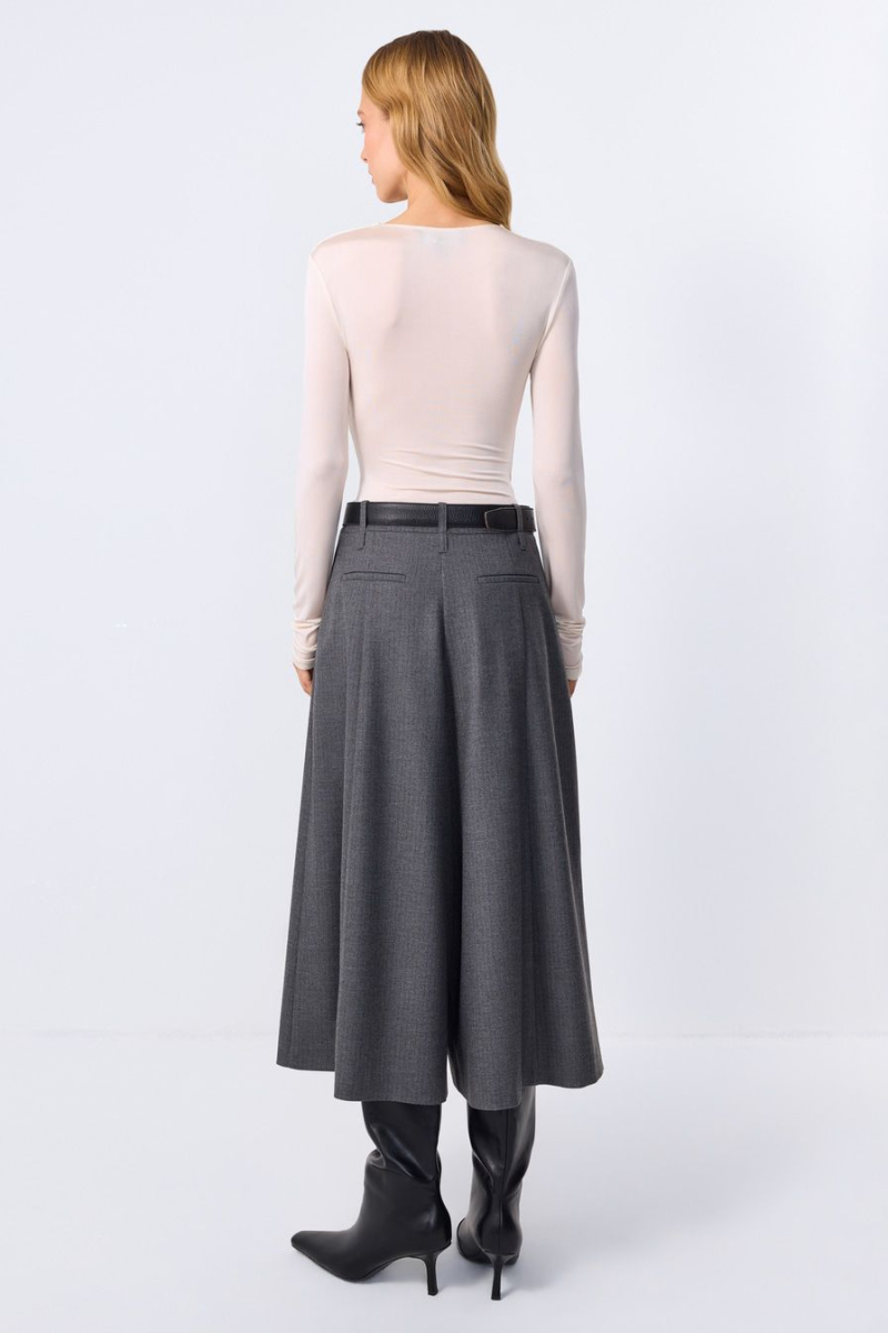 Брюки-кюлоты из смесовой вискозы TOPTOP, цвет: серый, TTS.032.17409.800 купить онлайн