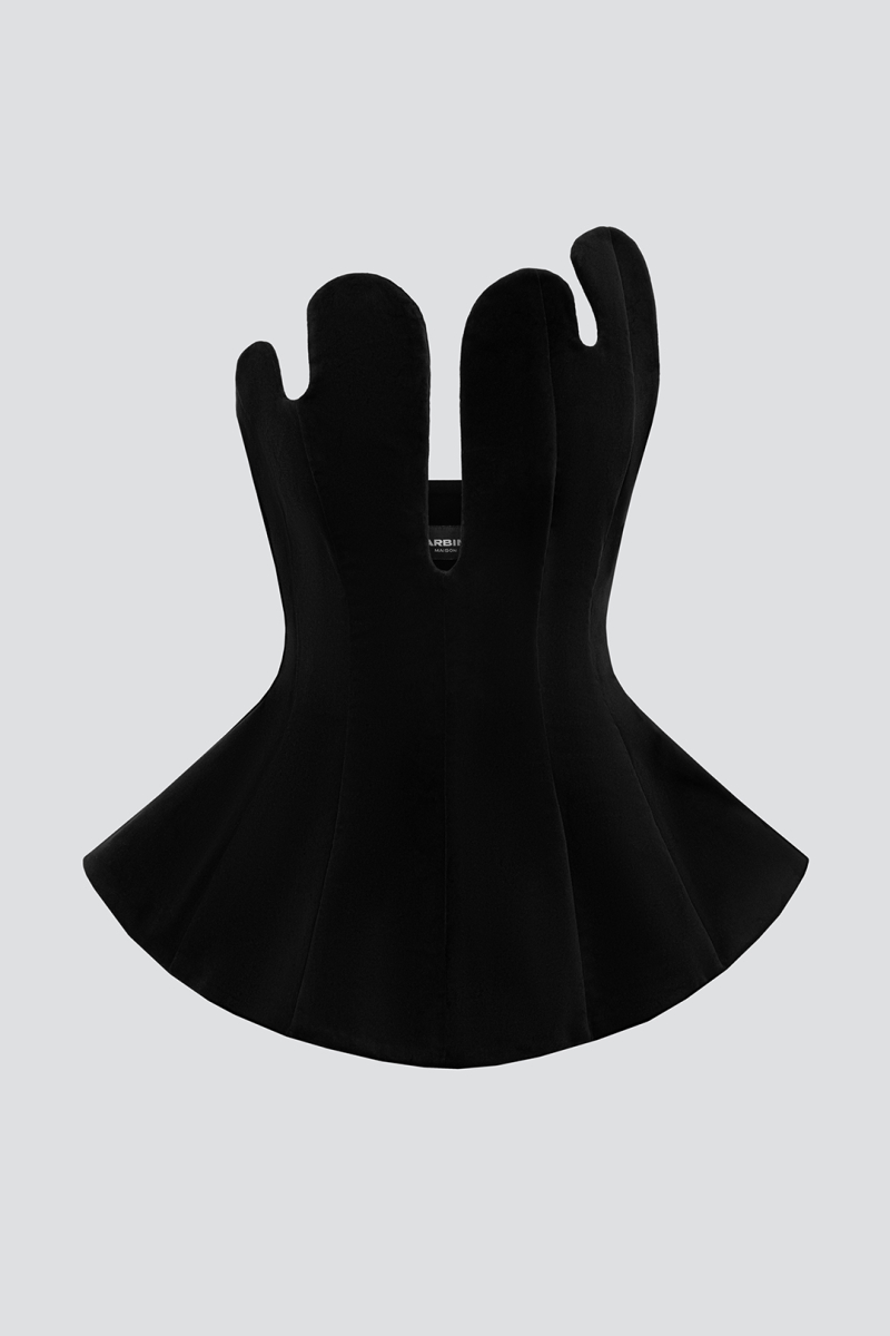 Корсет бархатный "Волна" Barbino Maison, цвет: black 121 |новая коллекция купить онлайн