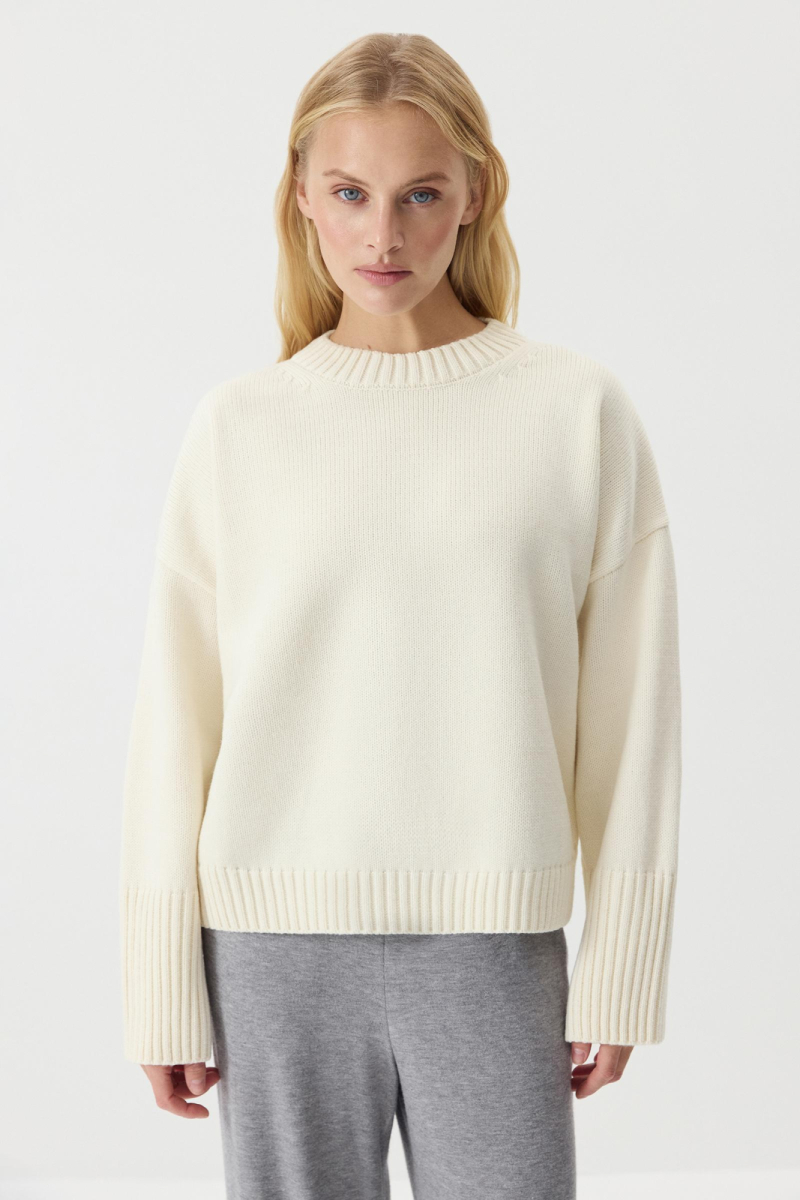 Джемпер из шерсти мериноса с круглым вырезом