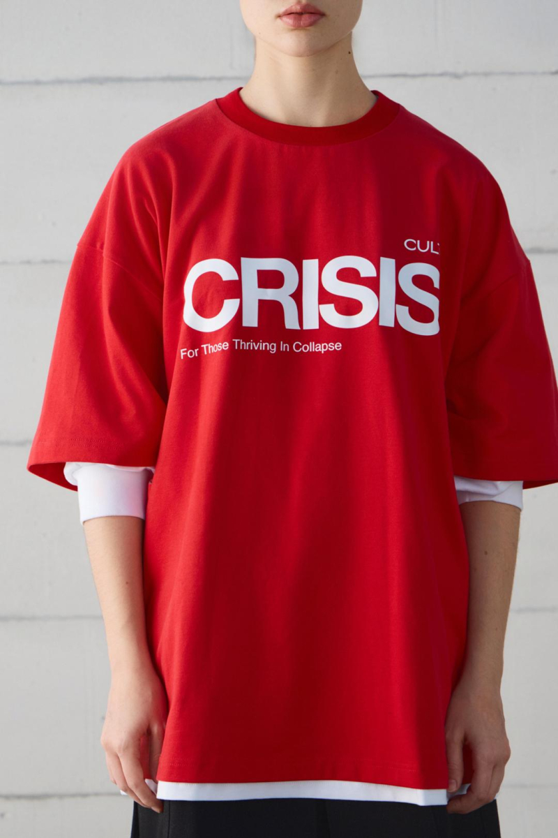Футболка Crisis CULT, цвет: красный,  купить онлайн