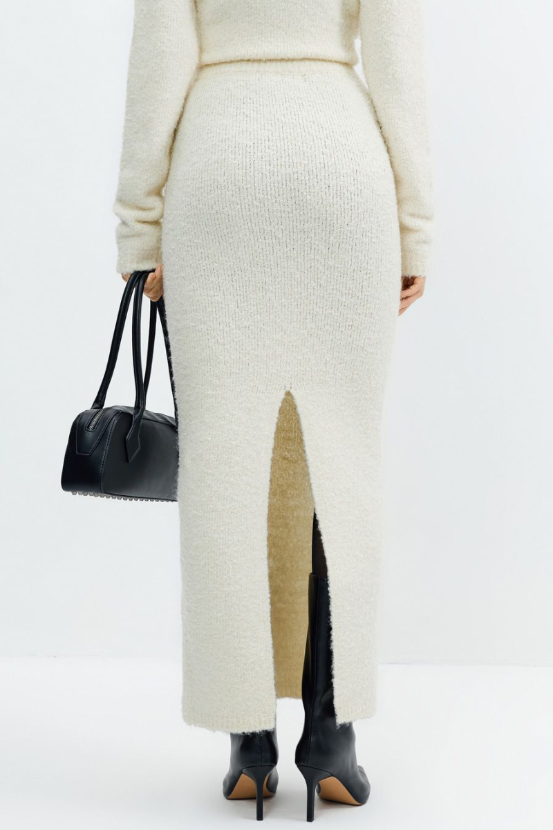 Юбка с разрезом TOPTOP, цвет: молочный, TTS.071.15528.120 купить онлайн