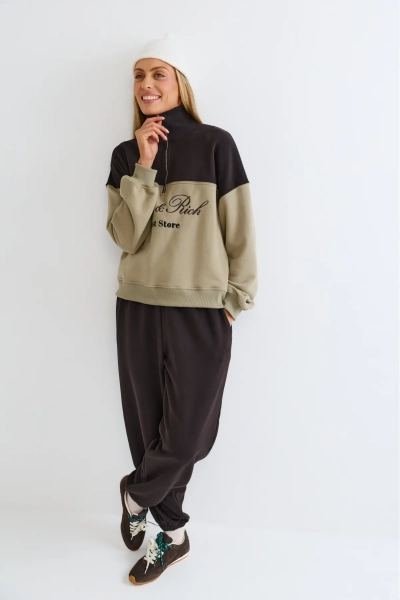 Анорак в контрастных цветах Erist store, цвет: коричневый, НФ-00003171 купить онлайн