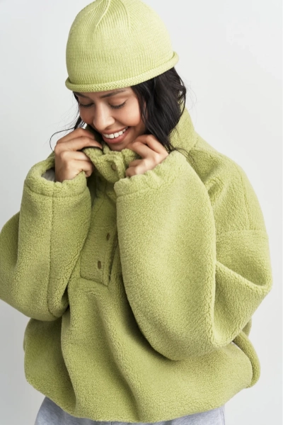 Анорак плюшевый Васаби Erist store, цвет: зеленый, НФ-00003302 купить онлайн